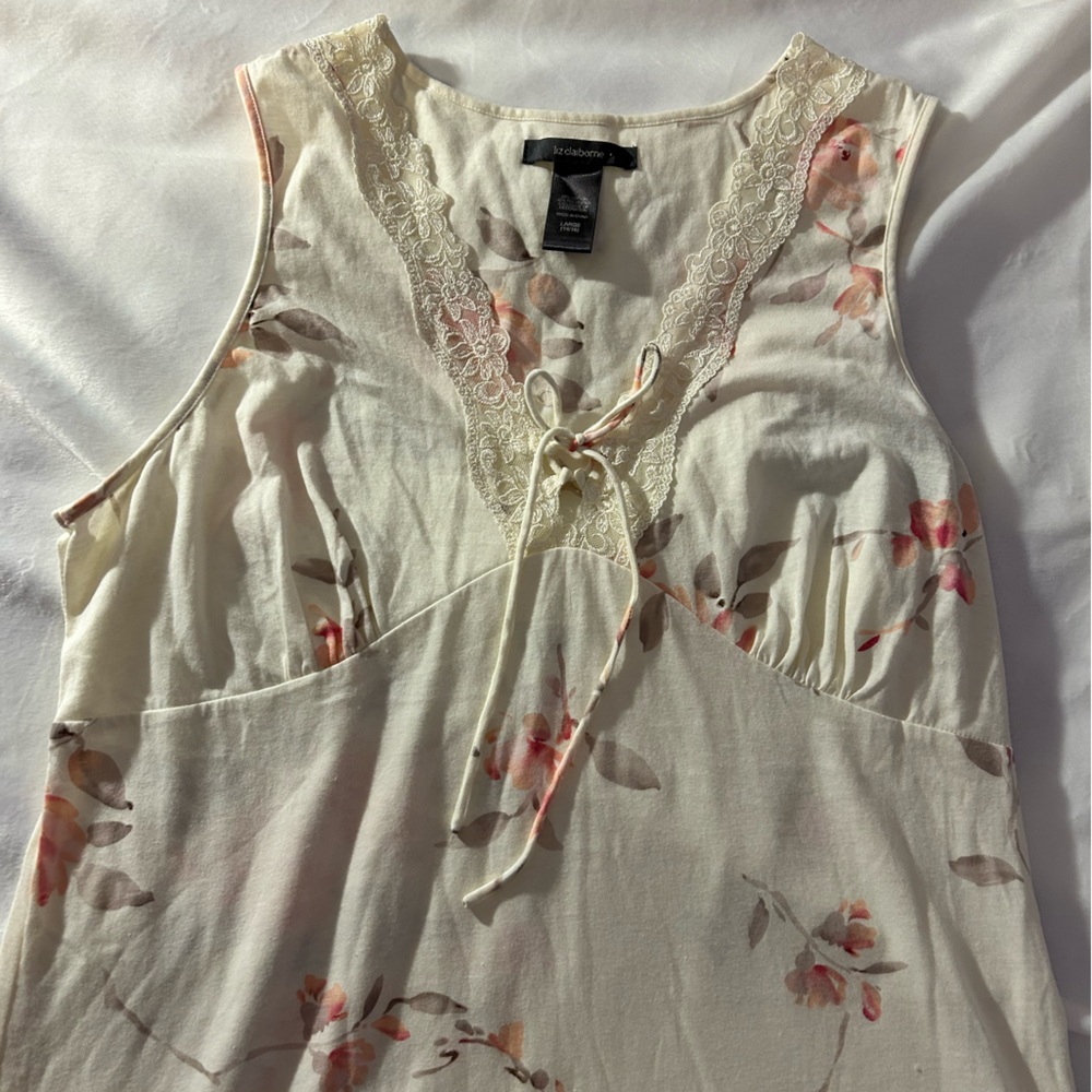 SOLD Liz Claiborne long floral nightgown